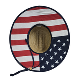 EF Patch Straw Hat – USA Flag Bottom